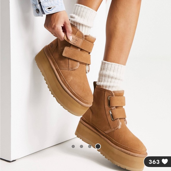 UGG | Neumel Platform Boots In Chestnut Suede NEW - Picture 4 of 15